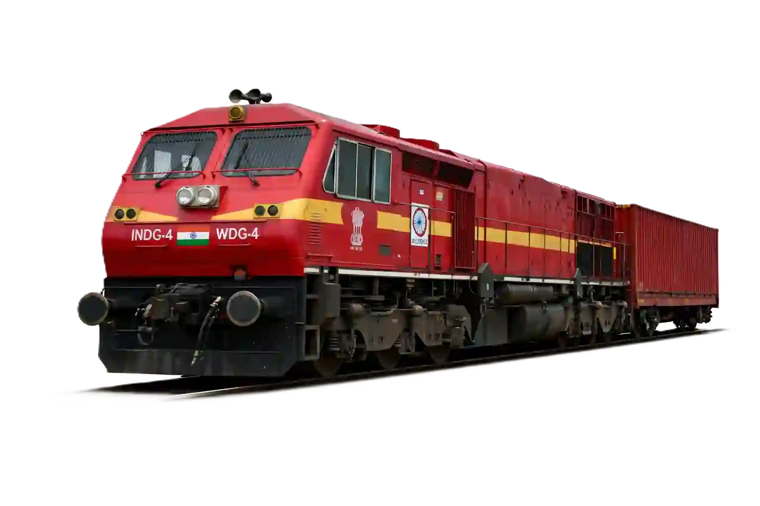 Freight train used for rail cargo transport and railway logistics services