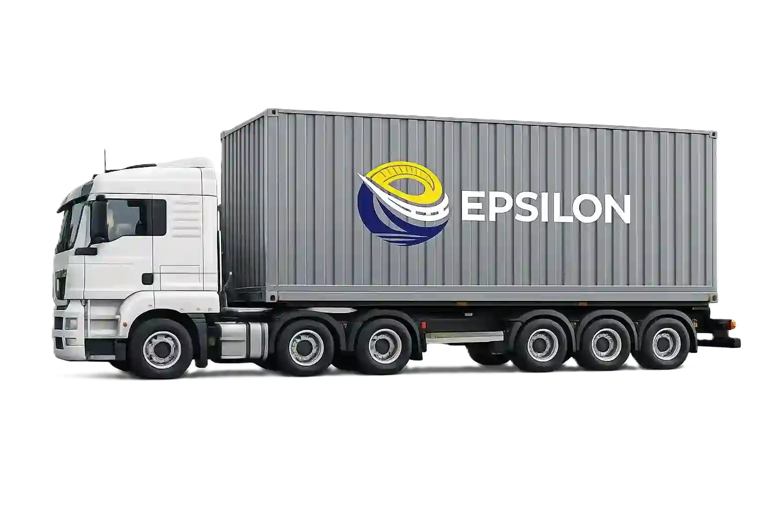 Forklift handling shipping container inside logistics facility